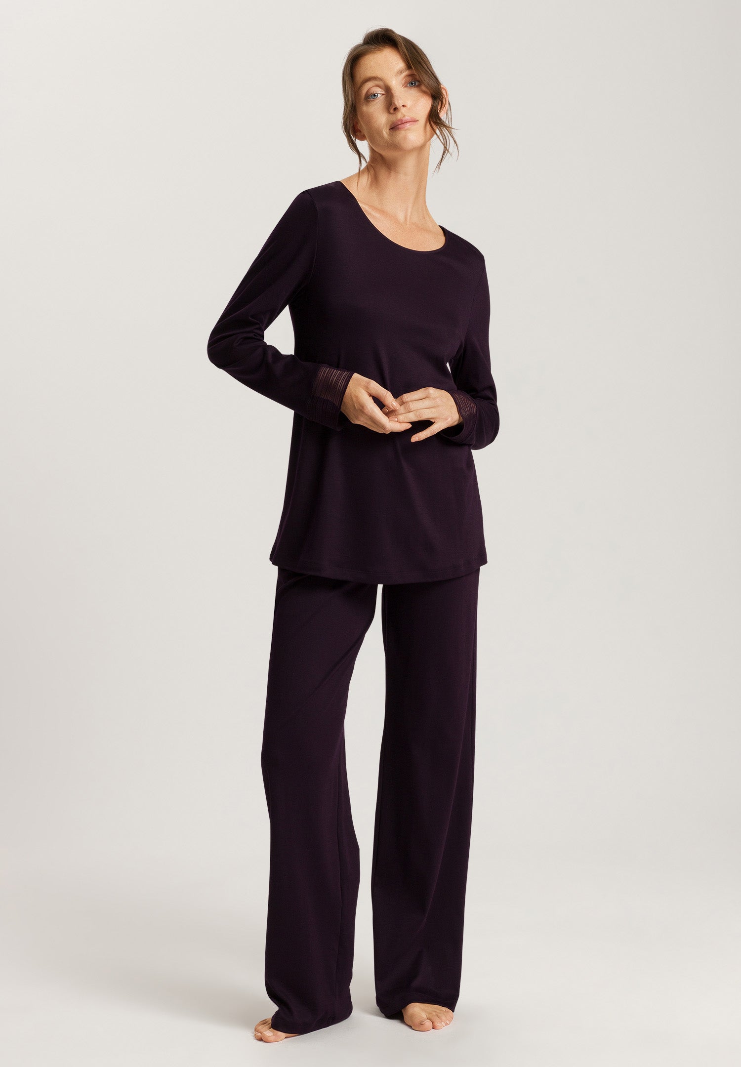 74879 Sophie Long Sleeve Pajama Set - 1478 Dark Acai