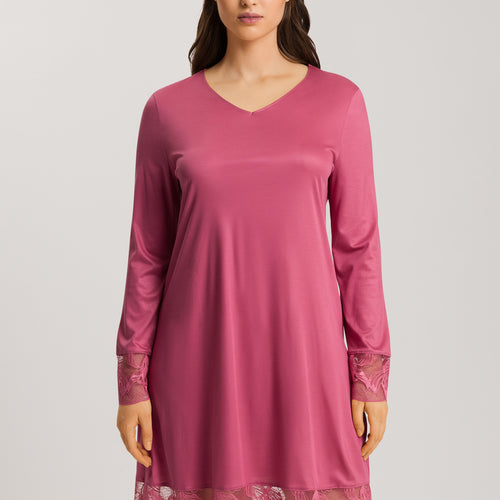 74885 Eva Long Sleeve Nightgown 95cm - 2414 Rose Wine