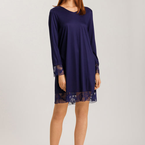 74885 Eva Long Sleeve Nightgown 95cm - 2621 Evening Blue