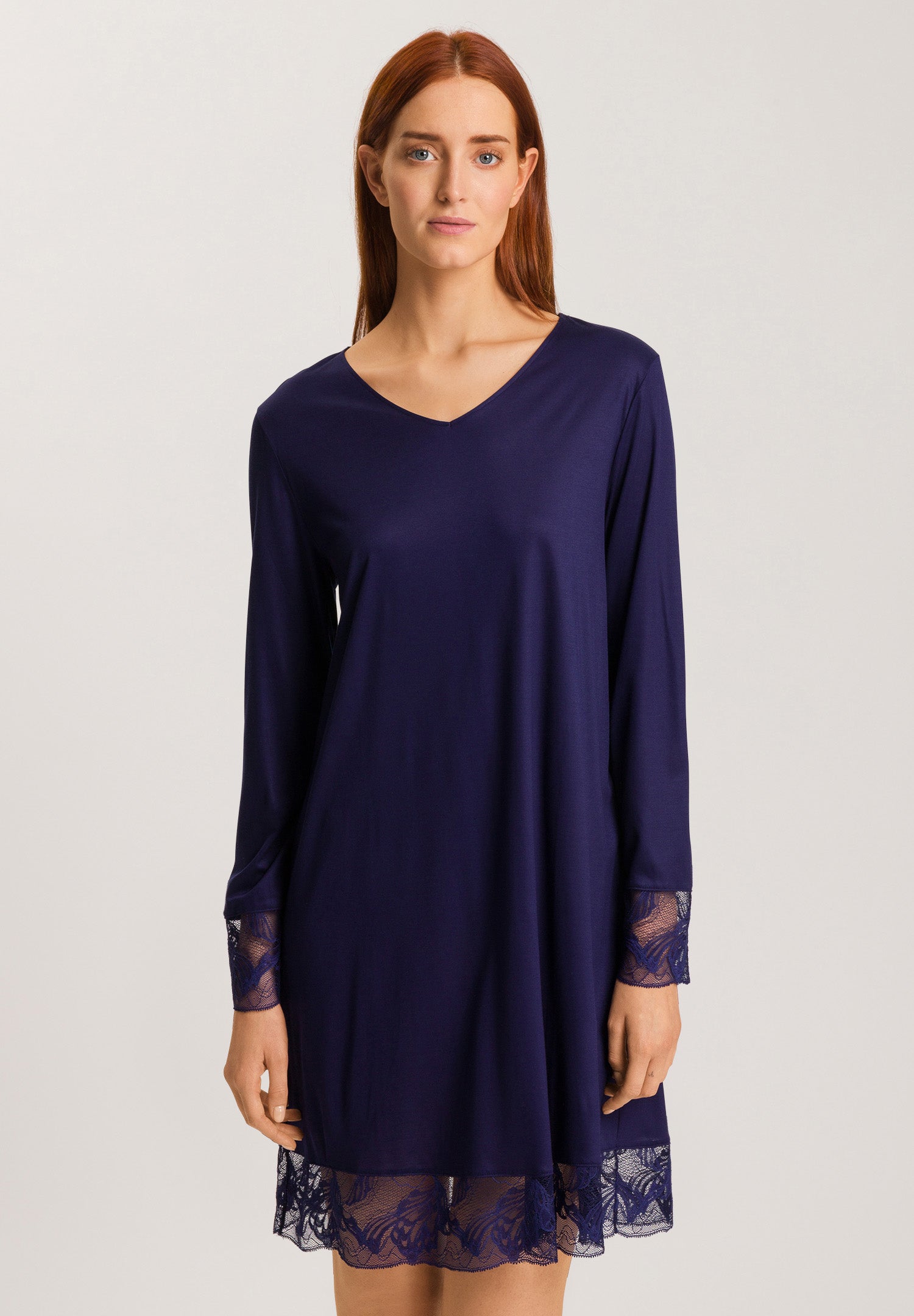 74885 Eva Long Sleeve Nightgown 95cm - 2621 Evening Blue