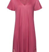 74886 Eva Short Sleeve Nightgown 95cm - 2414 Rose Wine