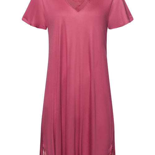 74886 Eva Short Sleeve Nightgown 95cm - 2414 Rose Wine