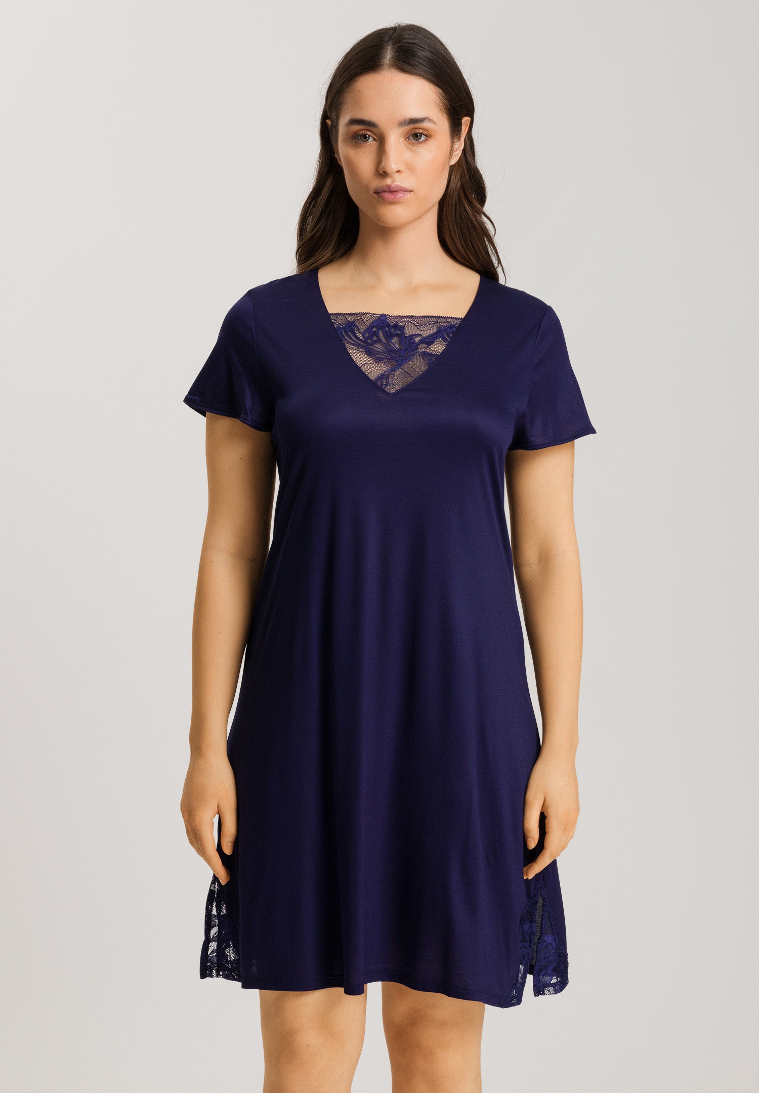 74886 Eva Short Sleeve Nightgown 95cm - 2621 Evening Blue