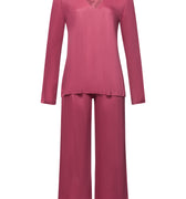 74887 Eva Long Sleeve Cropped Pajama - 2414 Rose Wine