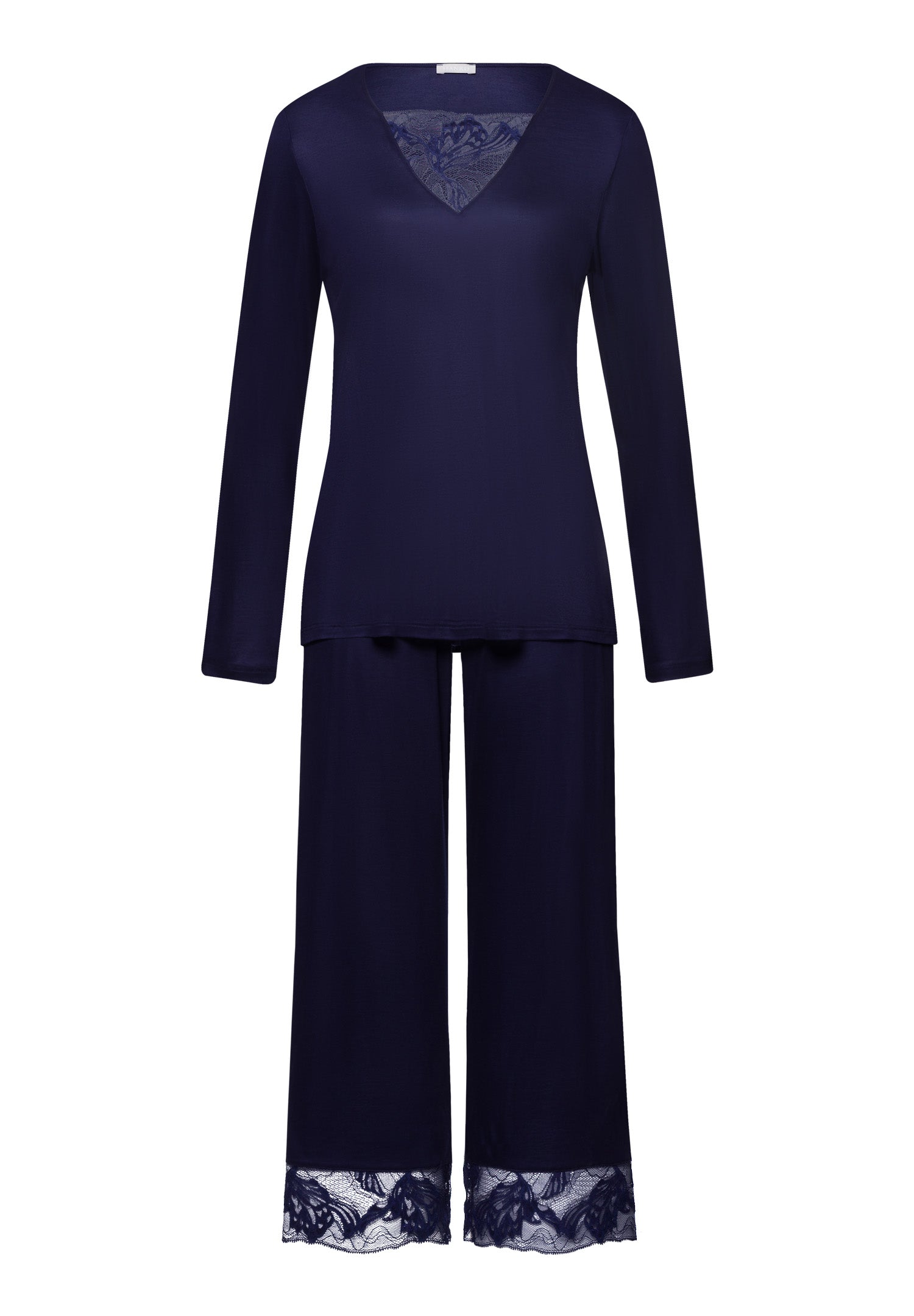 74887 Eva Long Sleeve Cropped Pajama - 2621 Evening Blue