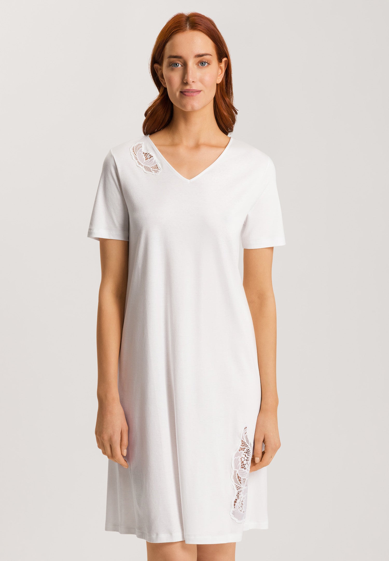 74891 Anne Short Sleeve Nightgown 100cm - 102 Off White