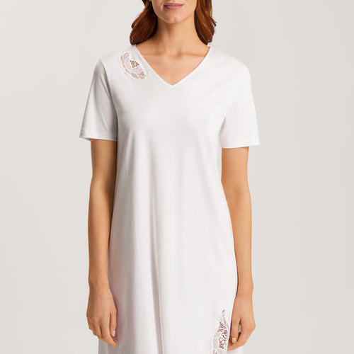 74891 Anne Short Sleeve Nightgown 100cm - 102 Off White