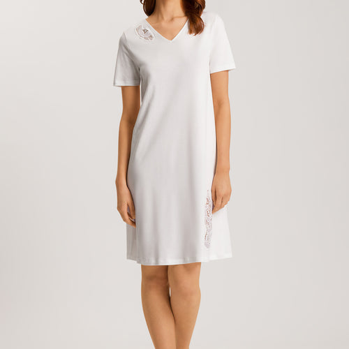 74891 Anne Short Sleeve Nightgown 100cm - 102 Off White