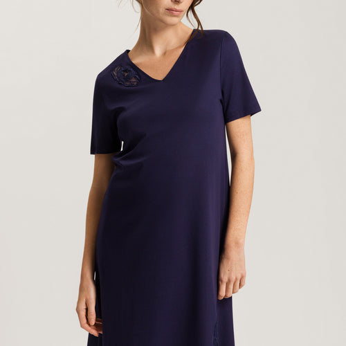 74891 Anne Short Sleeve Nightgown 100cm - 2621 Evening Blue