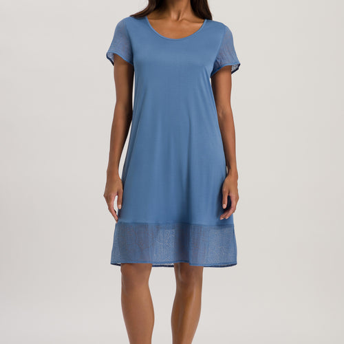 74917 S/SLV NIGHTGOWN - 2515 Dusty Blue