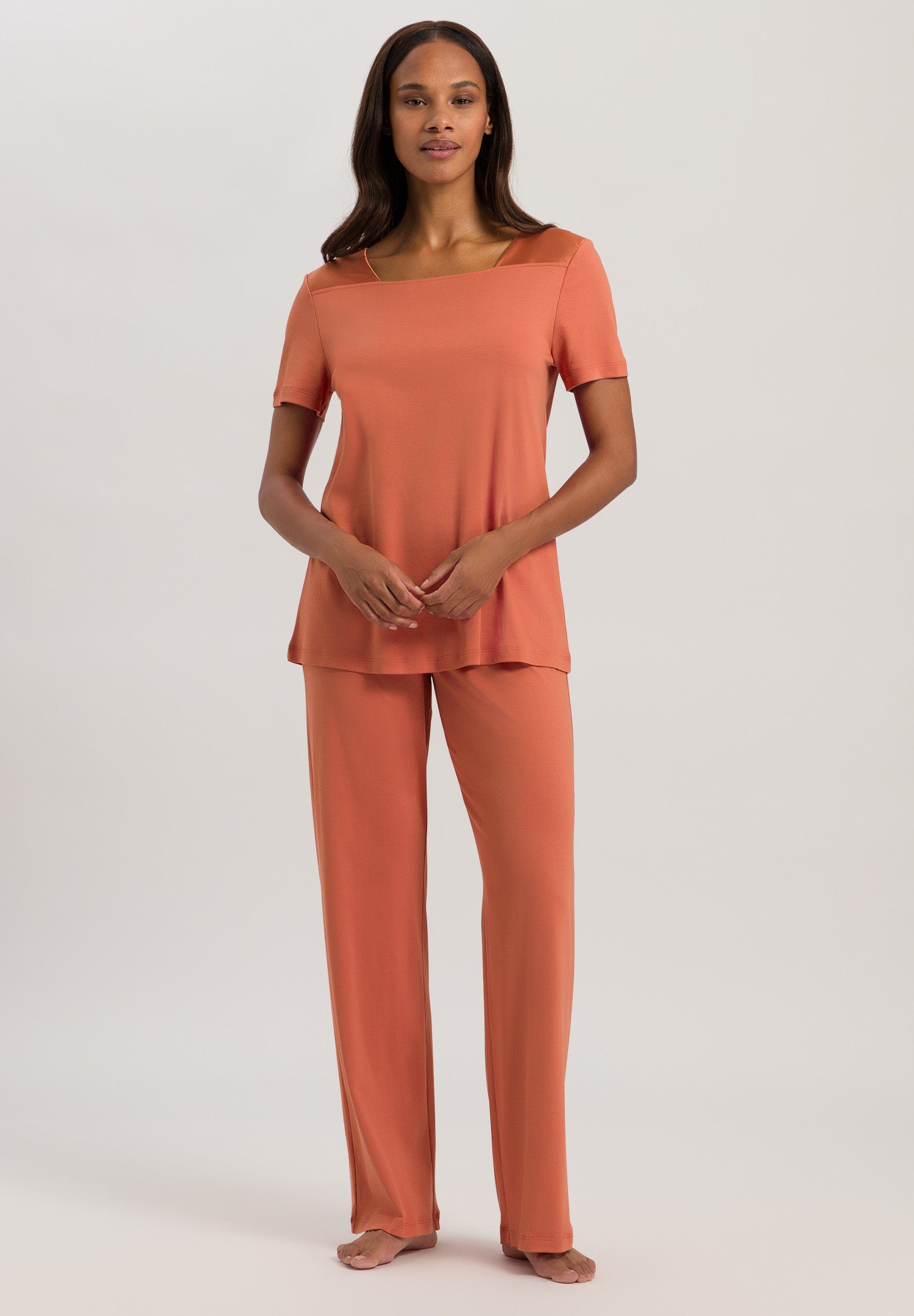 74923 S/Slv Pajama - 2294 Apricot Brandy