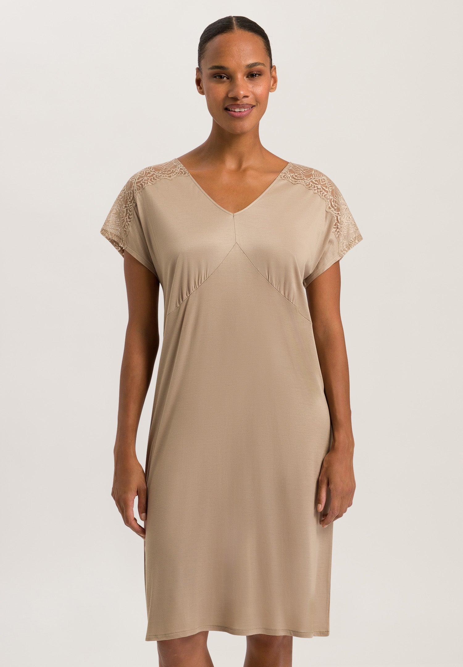 74937 S/SLV NIGHTGOWN - 2828 Deep Taupe