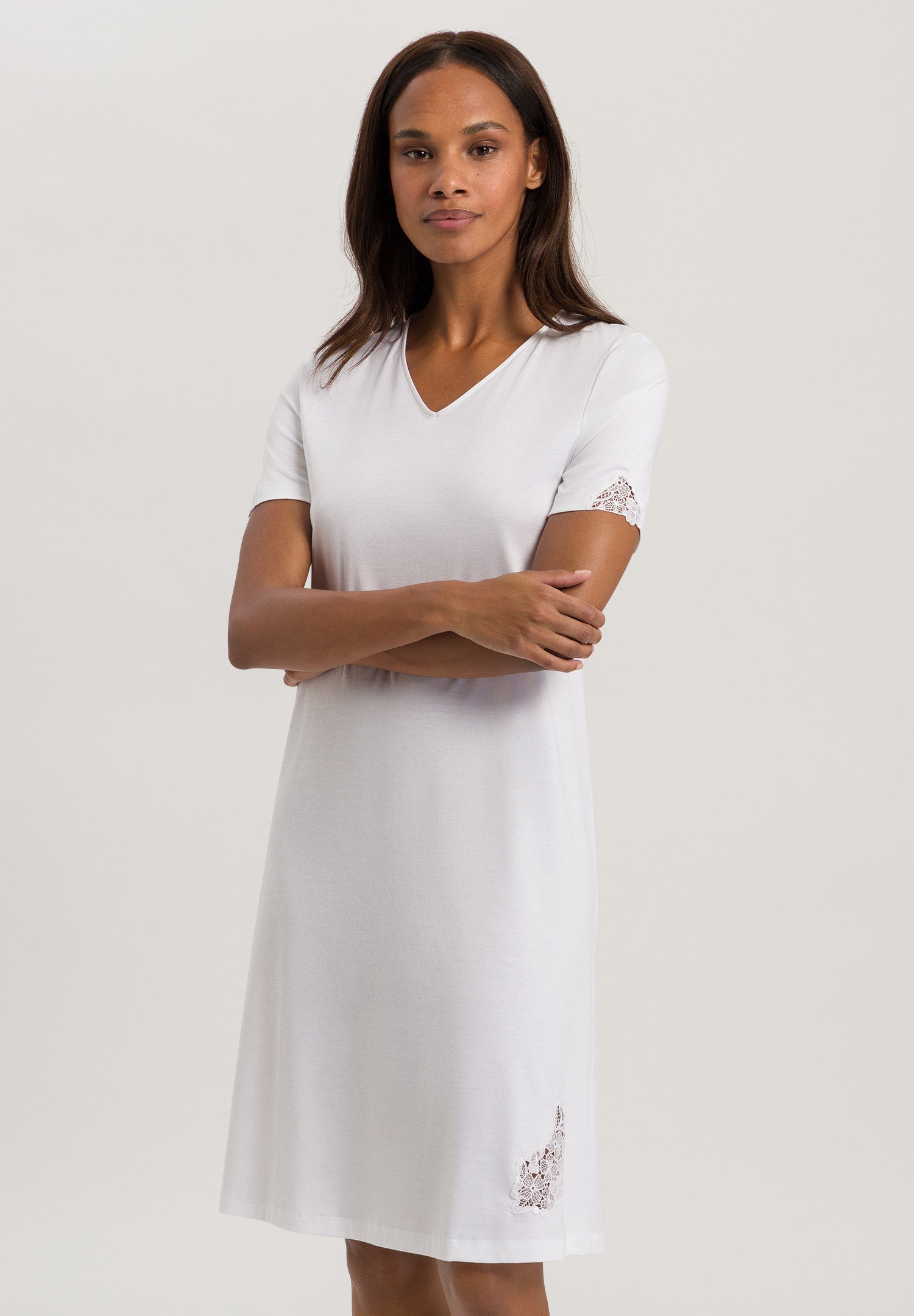 74943 S/Slv Nightgown - 101 White