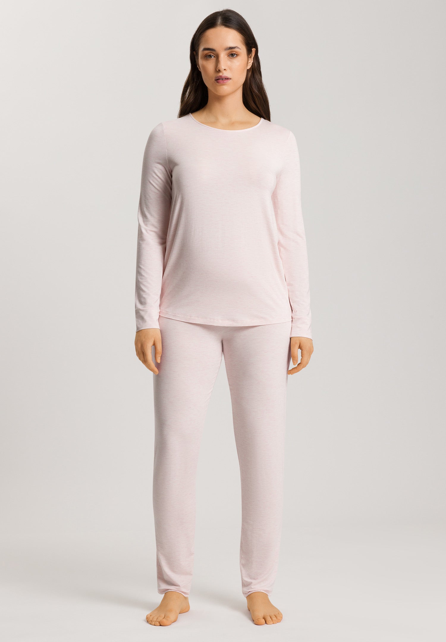 74951 Natural Elegance Long Sleeve Pajama Set - 2899 Rose Melange