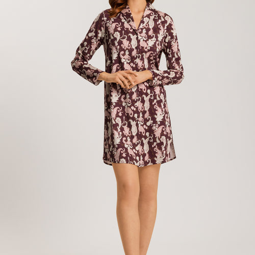 74970 Loungy Nights Long Sleeve Nightgown 90cm - 2162 Meraki Paisley