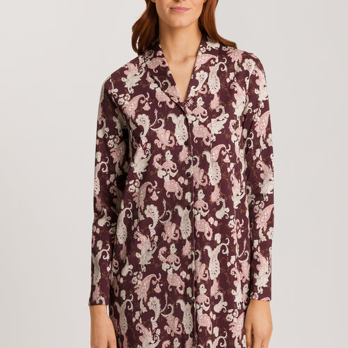 74970 Loungy Nights Long Sleeve Nightgown 90cm - 2162 Meraki Paisley