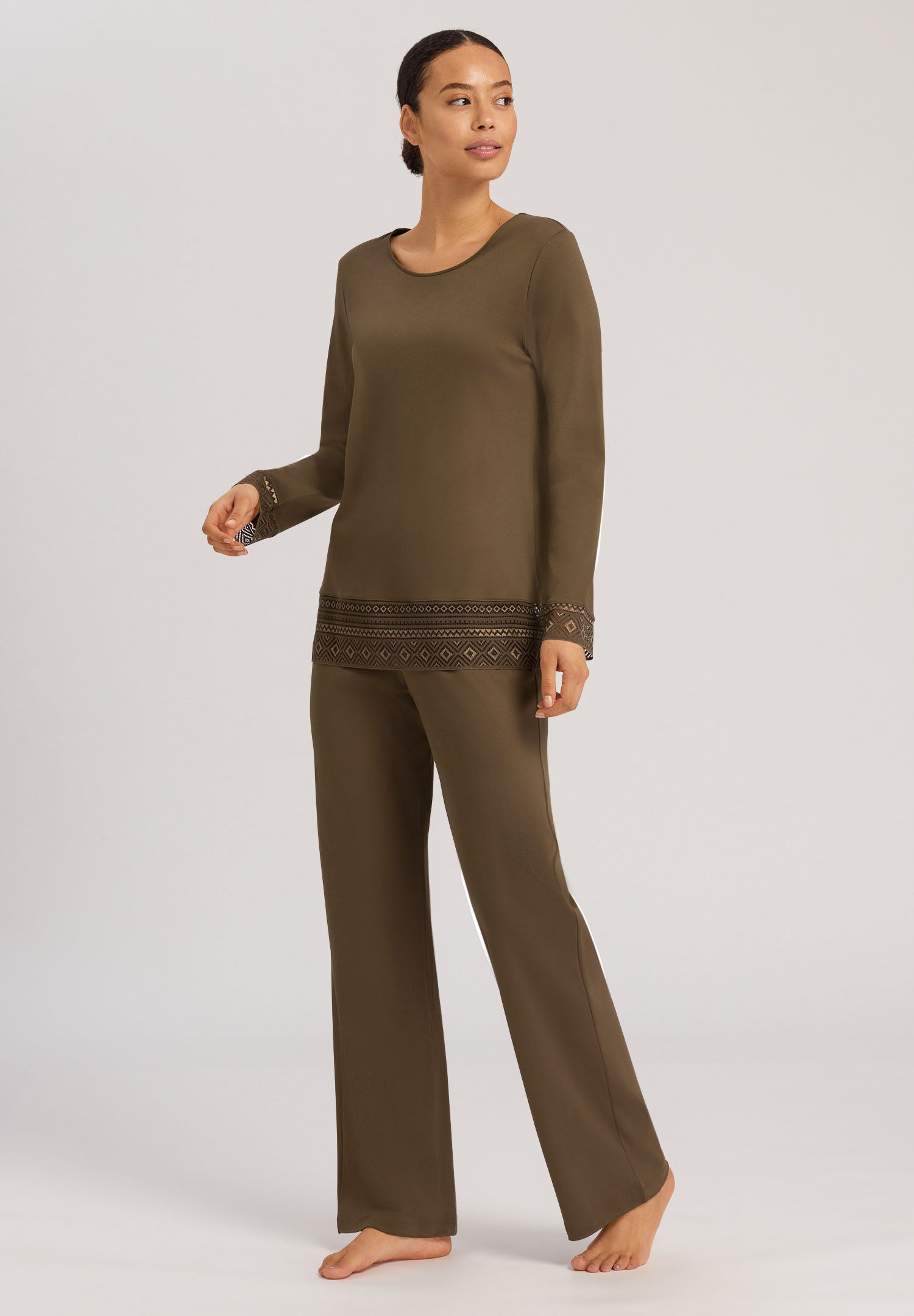 74982 Jona L/Slv Pajama - 1775 Olive