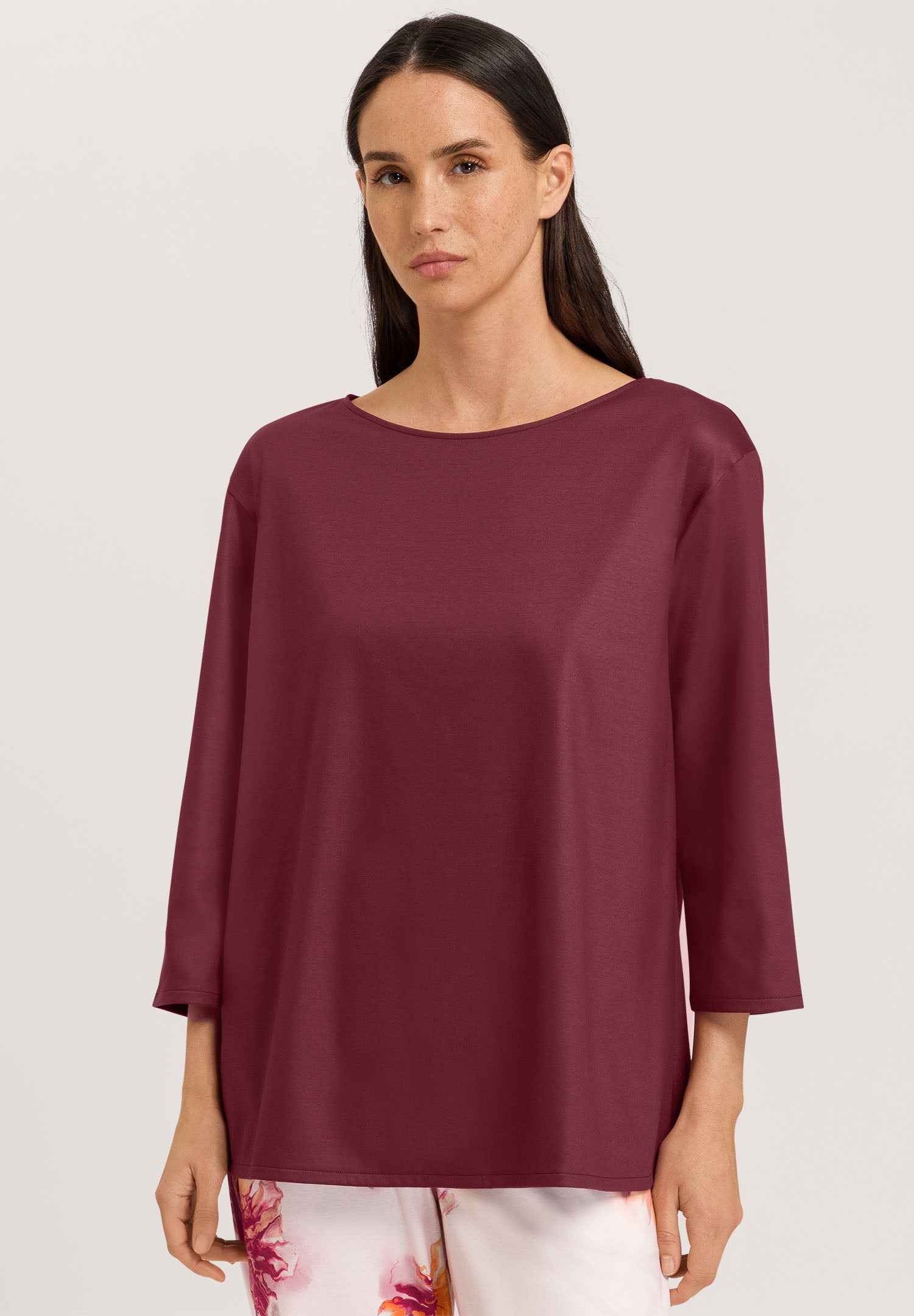 74984 Eleni 3/4 Sleeve Shirt - 2423 Ruby Wine