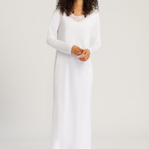 74997 Naila L/Slv Nightgown 130cm - 101 White