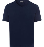 75035 Casuals S/Slv Shirt V-Neck - 1610 Deep Navy