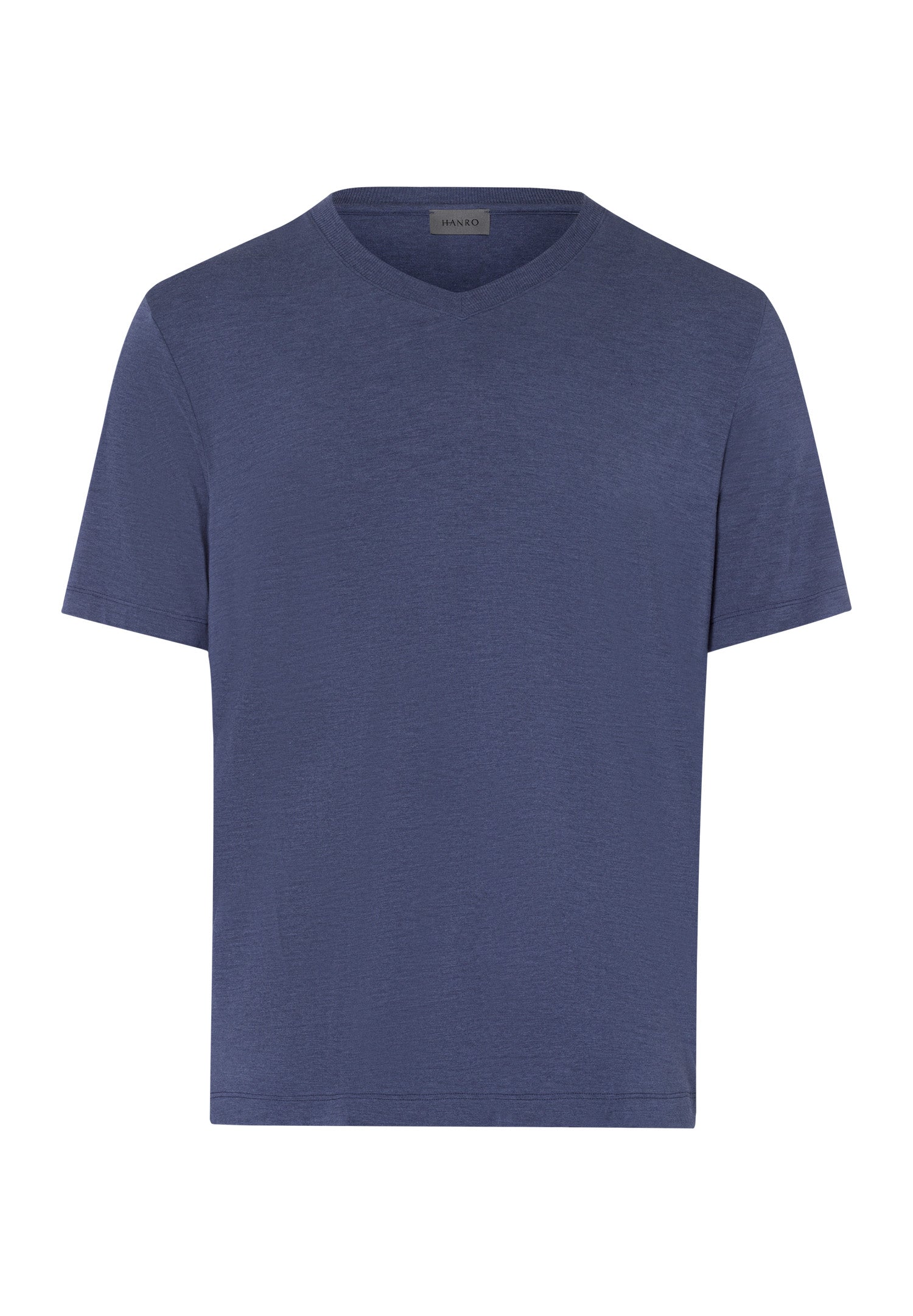 75035 Casuals S/Slv Shirt V-Neck - 2898 Slate Blue Melange