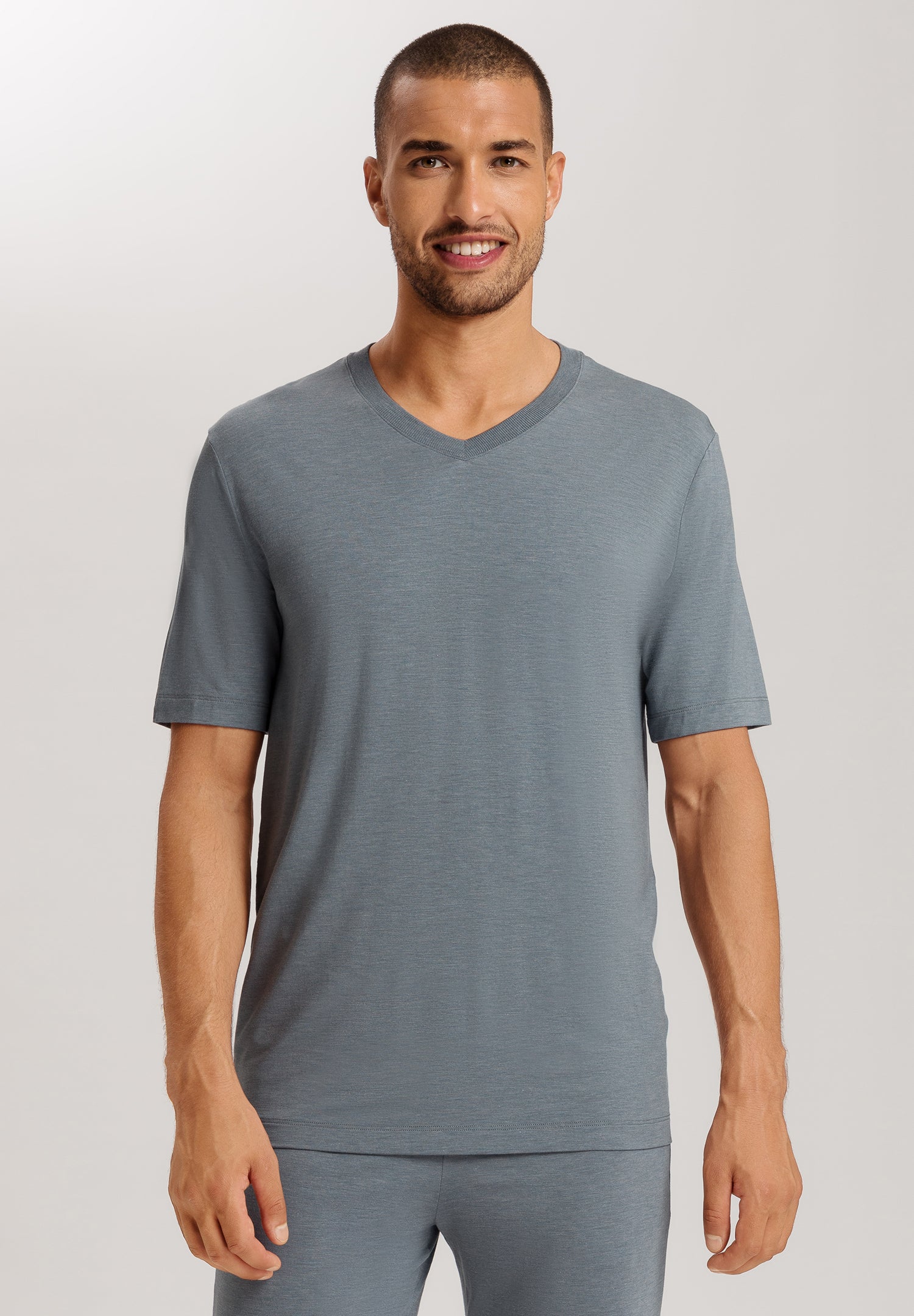 Casuals Soft V-Neck T-Shirt | Ocean Melange 75035-3020