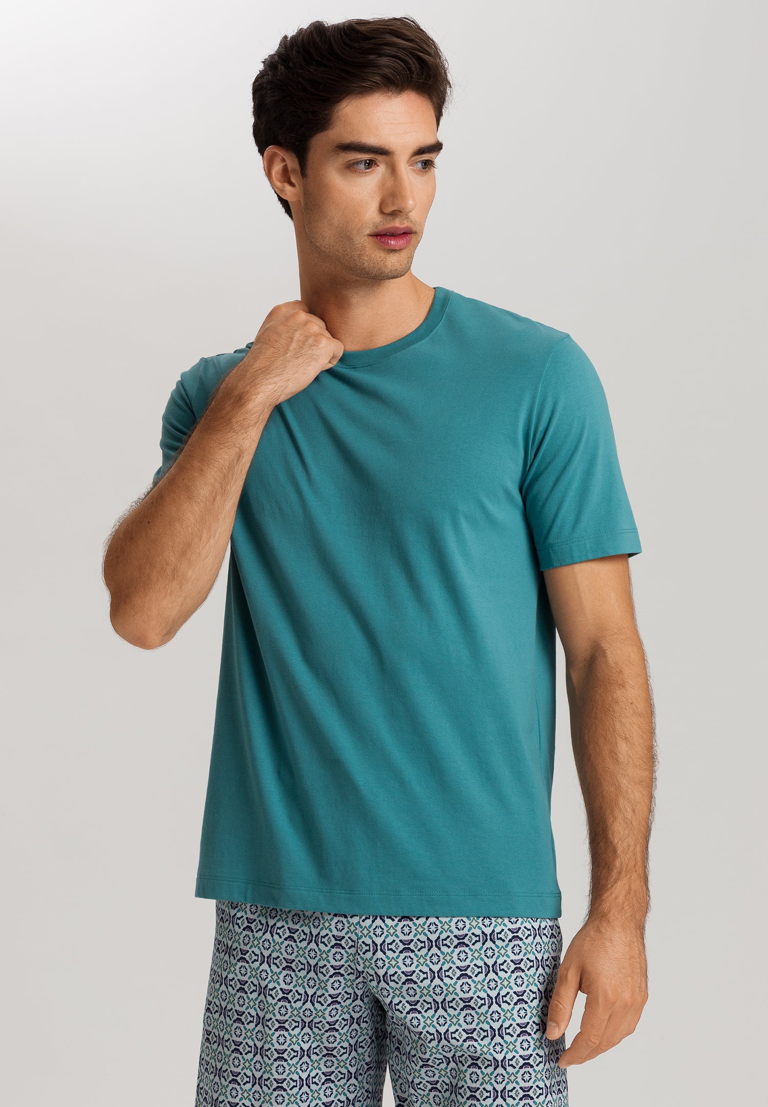 Living Shirts Jersey Cotton Crew Neck T-Shirt | Mountain Water 75050-2740