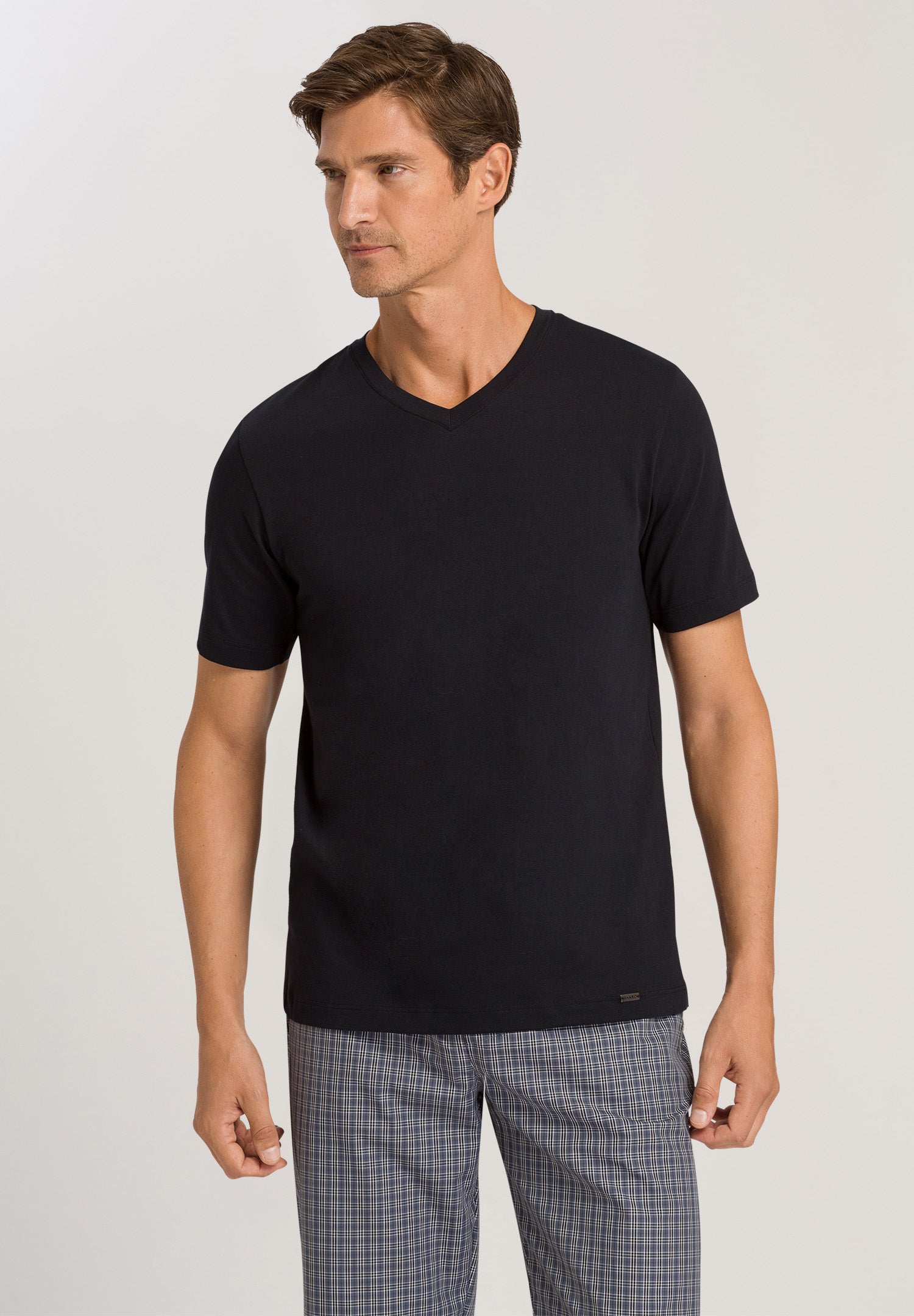 75051 Living Shirts Short Sleeve V-Neck Shirt - 019 Black