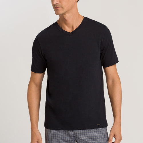 75051 Living Shirts Short Sleeve V-Neck Shirt - 019 Black