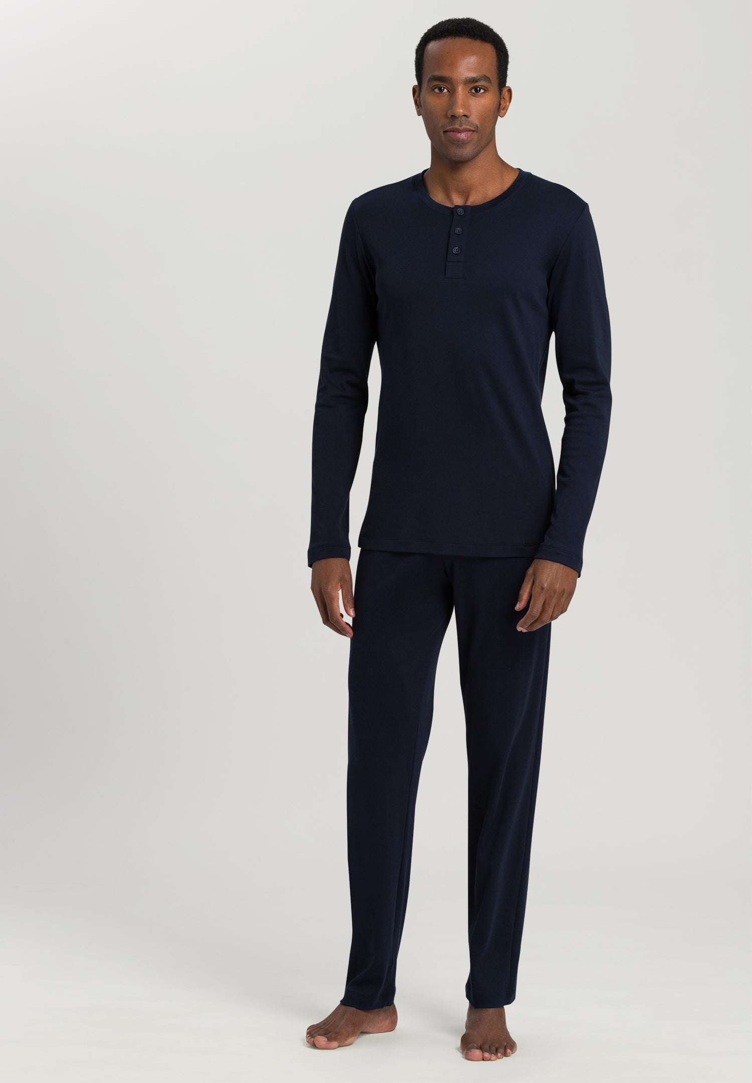 75097 Night & Day L/Slv Henley Pajama - 1610 Deep Navy