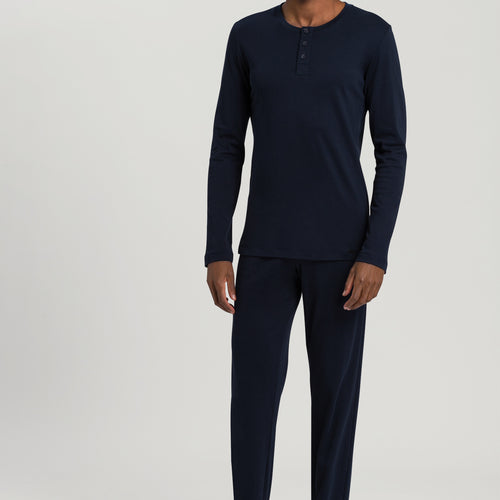 75097 Night & Day L/Slv Henley Pajama - 1610 Deep Navy