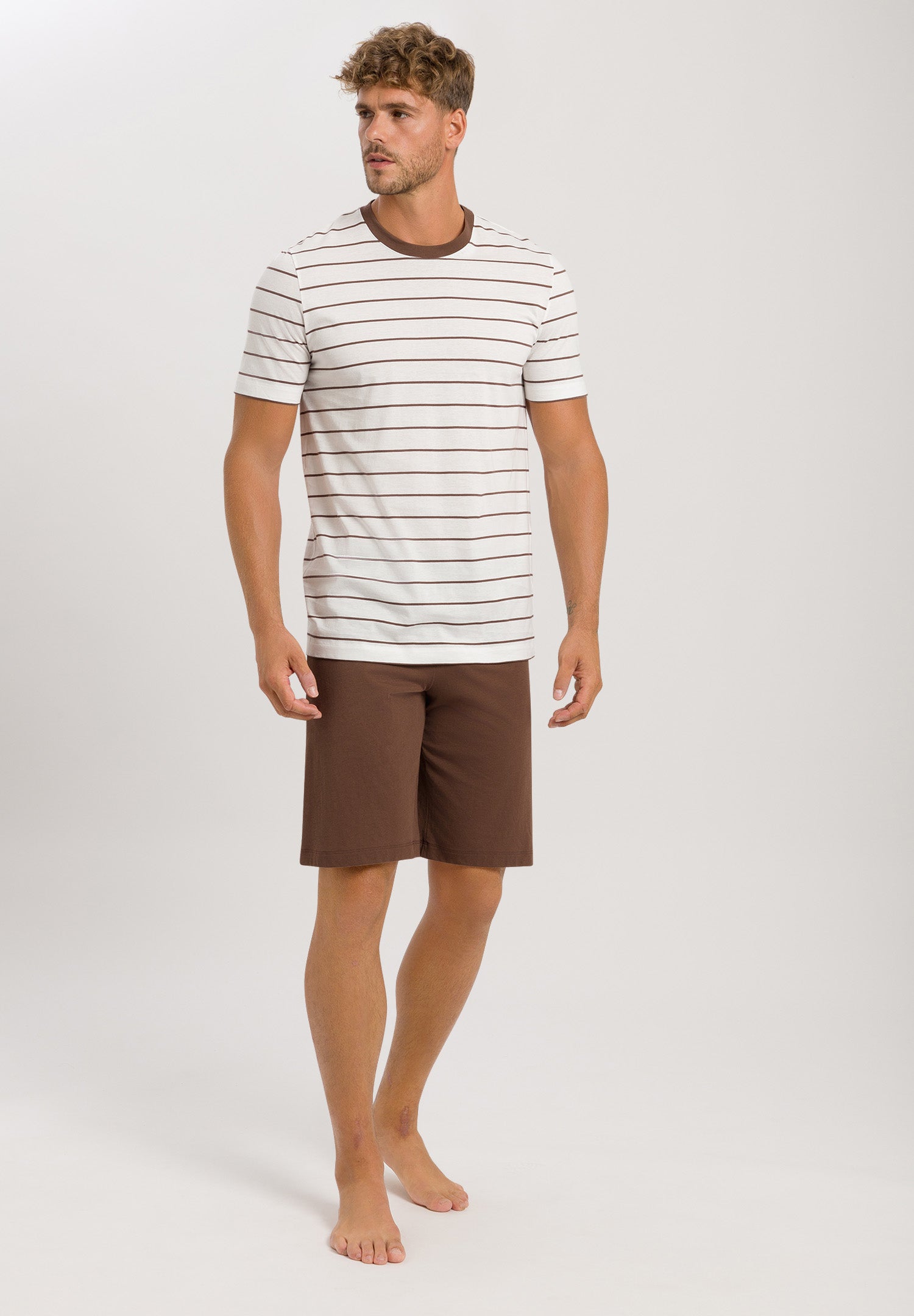 75120 Night & Day Short Pajama - 2878 Cedar Stripes