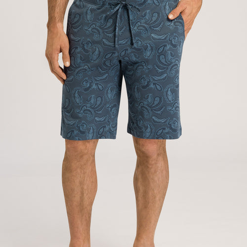 Night And Day Short Knit Pant | Aqua Paisley 75513-2397