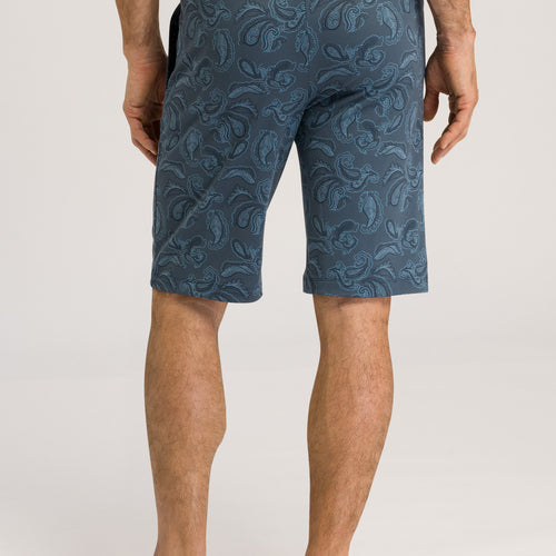 Night And Day Short Knit Pant | Aqua Paisley 75513-2397