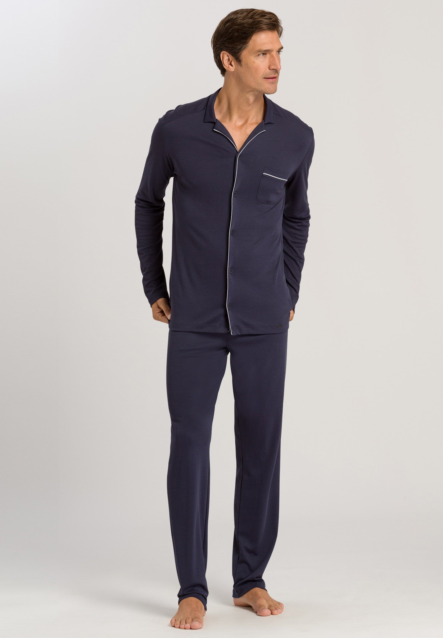 75587 Night & Day L/Slv Long Pajama - 496 Black Iris