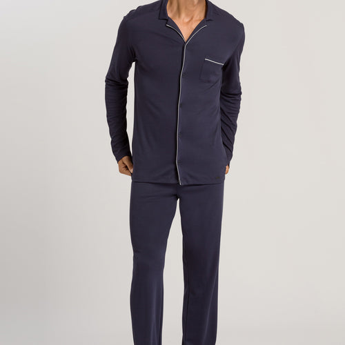 75587 Night & Day L/Slv Long Pajama - 496 Black Iris