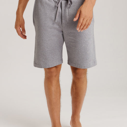 Natural Living Organic Cotton Drawstring Shorts | Grey Melange 75772-3014