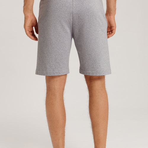 Natural Living Organic Cotton Drawstring Shorts | Grey Melange 75772-3014