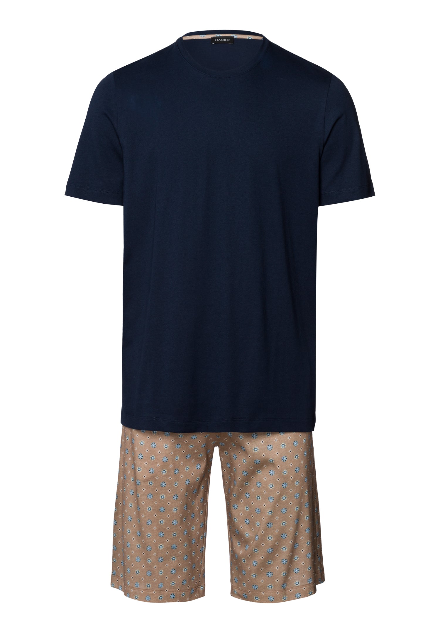 Night And Day Crew Neck Cotton Pajama Set | Summer Tie Print 75827-3002