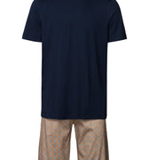 Night And Day Crew Neck Cotton Pajama Set | Summer Tie Print 75827-3002