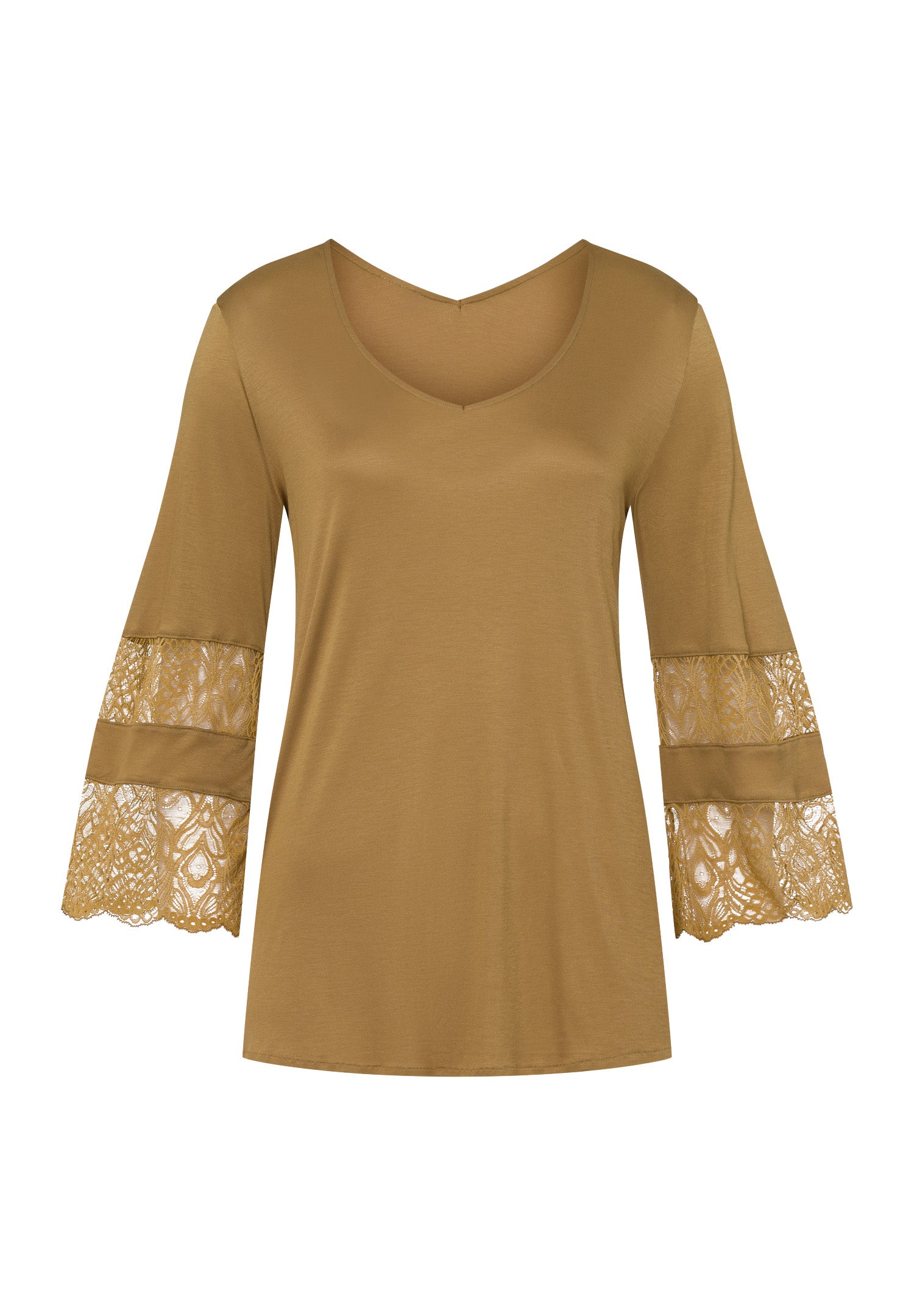 76166 Lilova Knit 3/4 Sleeve Shirt - 1246 Gold