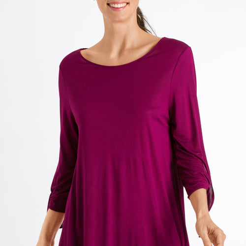 76765 Aba 3/4 Sleeve Shirt - 1471 Amaranth