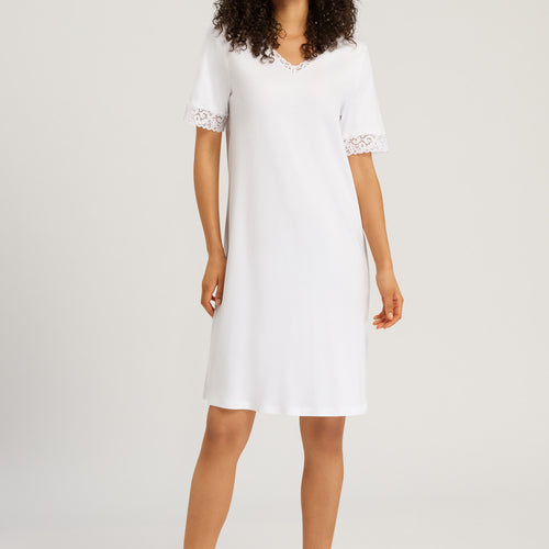 77040 Moments S/Slv Nightgown 100 Cm - 101 White