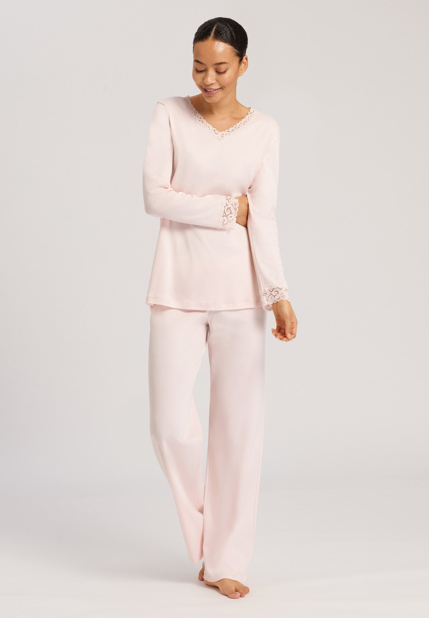 77041 Moments L/Slv Pajama - 1334 Crystal Pink