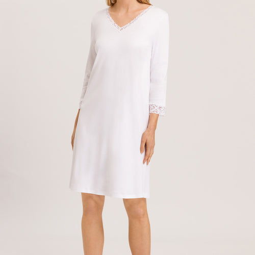 77162 Moments 3/4 Slv Nightgown 100cm - 101 White