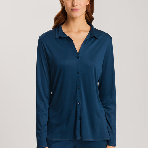 77305 Grand Central Long Sleeve Button Front Shirt - 1652 Mystic Blue