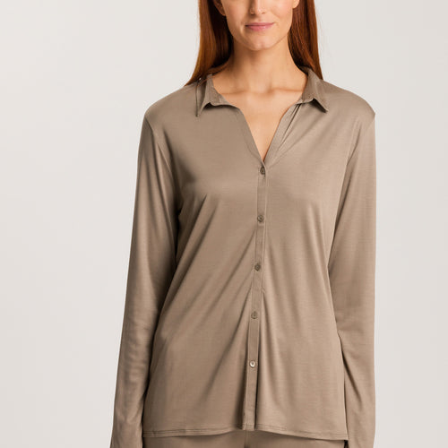 77305 Grand Central Long Sleeve Button Front Shirt - 2847 Taupe