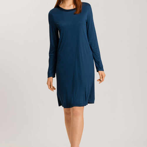 77339 Grand Central Long Sleeve Nightgown 100cm - 1652 Mystic Blue