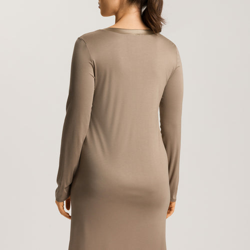 77339 Grand Central Long Sleeve Nightgown 100cm - 2847 Taupe