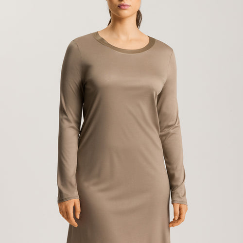 77339 Grand Central Long Sleeve Nightgown 100cm - 2847 Taupe